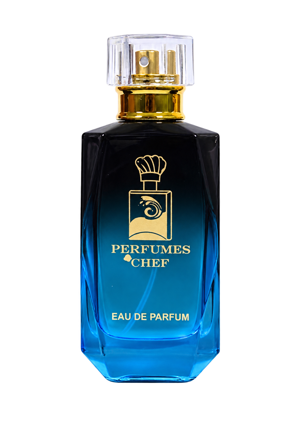 Blue PERFUMES CHEF bottle